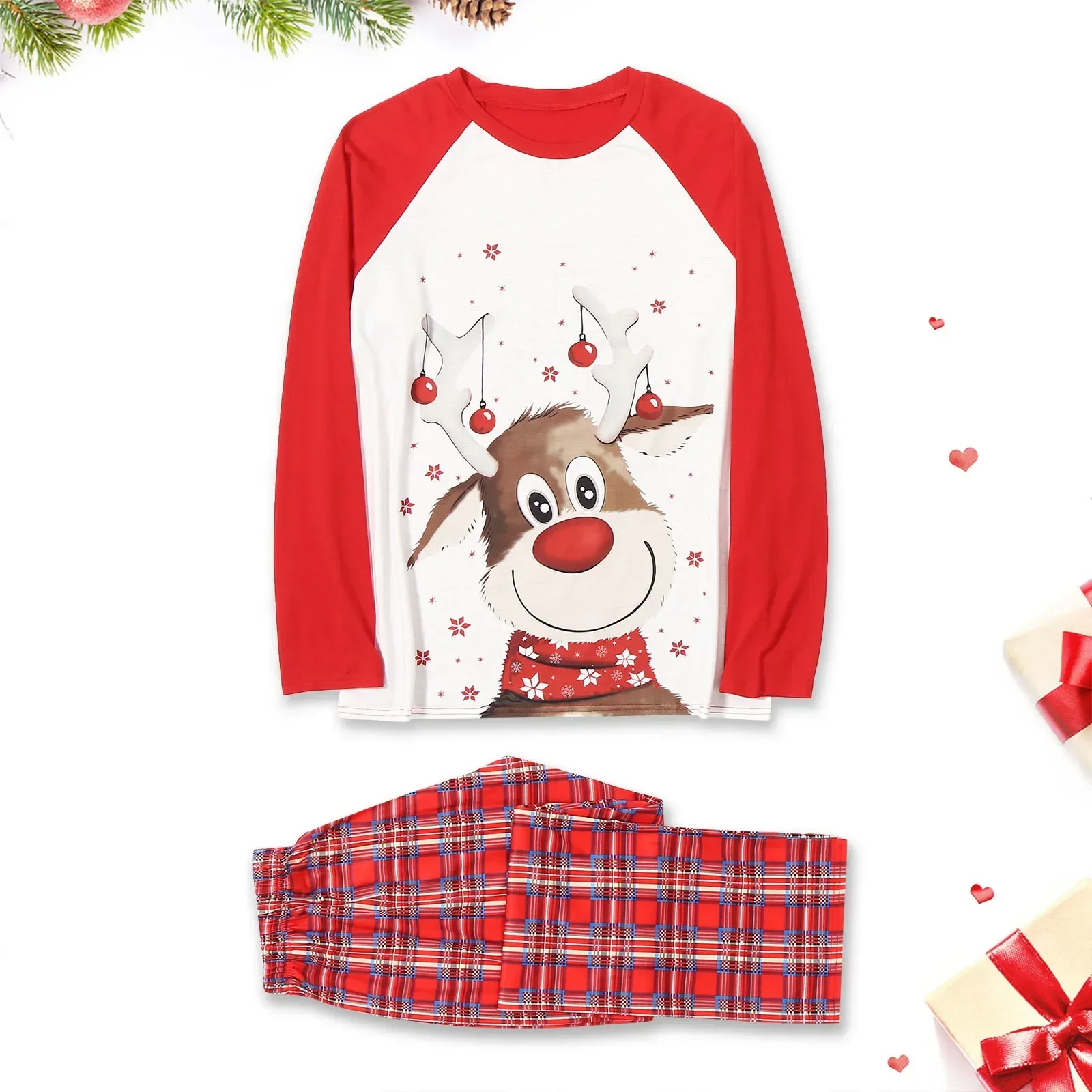 Mother Kids Adult Baby Xmas Family Matching Outfits Christmas Pajamas Family Clothes 2023 Family Christmas Pajamas Set Deer