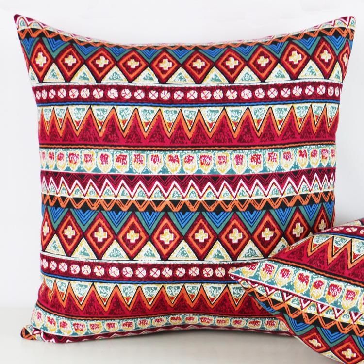 Bohemian Ethnic Pillowcase Türkiye Cotton Linen Pillows Case Decor Home Garden Chair Pillow Cover for Sofa Bed Living Room 45x45