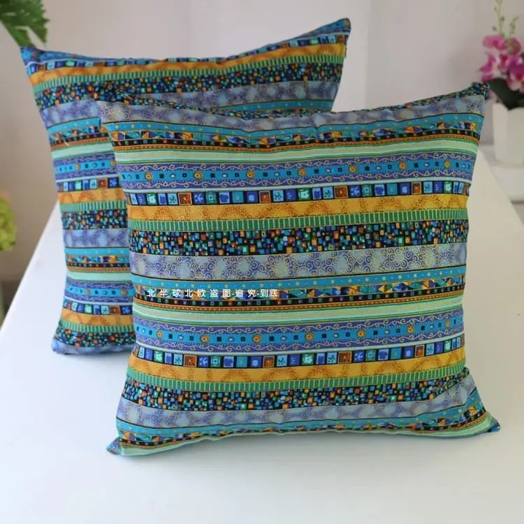 Bohemian Ethnic Pillowcase Türkiye Cotton Linen Pillows Case Decor Home Garden Chair Pillow Cover for Sofa Bed Living Room 45x45