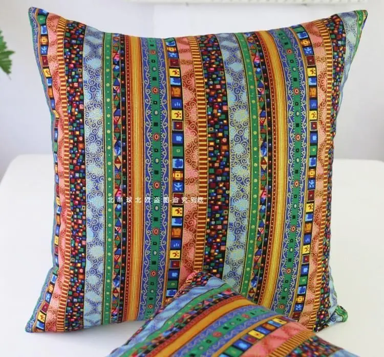 Bohemian Ethnic Pillowcase Türkiye Cotton Linen Pillows Case Decor Home Garden Chair Pillow Cover for Sofa Bed Living Room 45x45