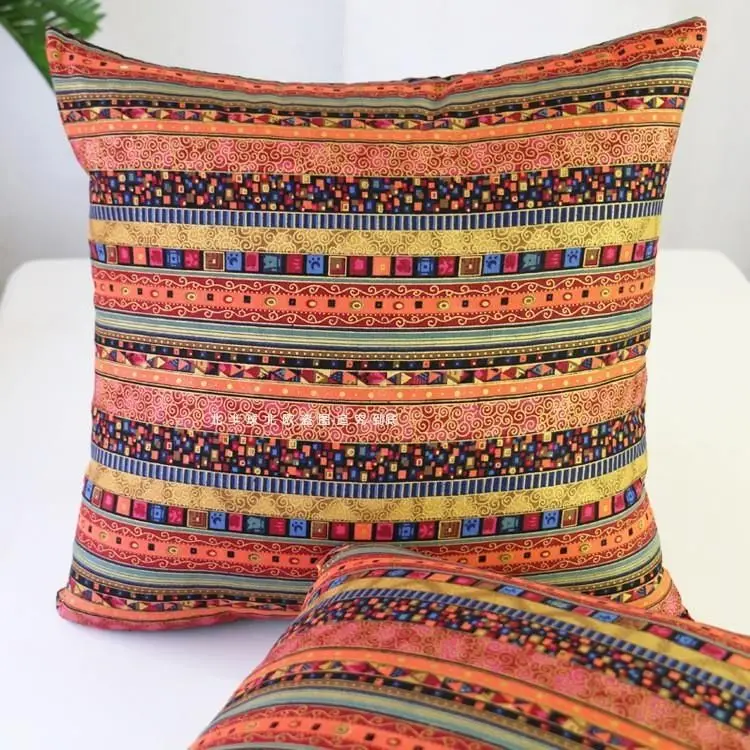 Bohemian Ethnic Pillowcase Türkiye Cotton Linen Pillows Case Decor Home Garden Chair Pillow Cover for Sofa Bed Living Room 45x45