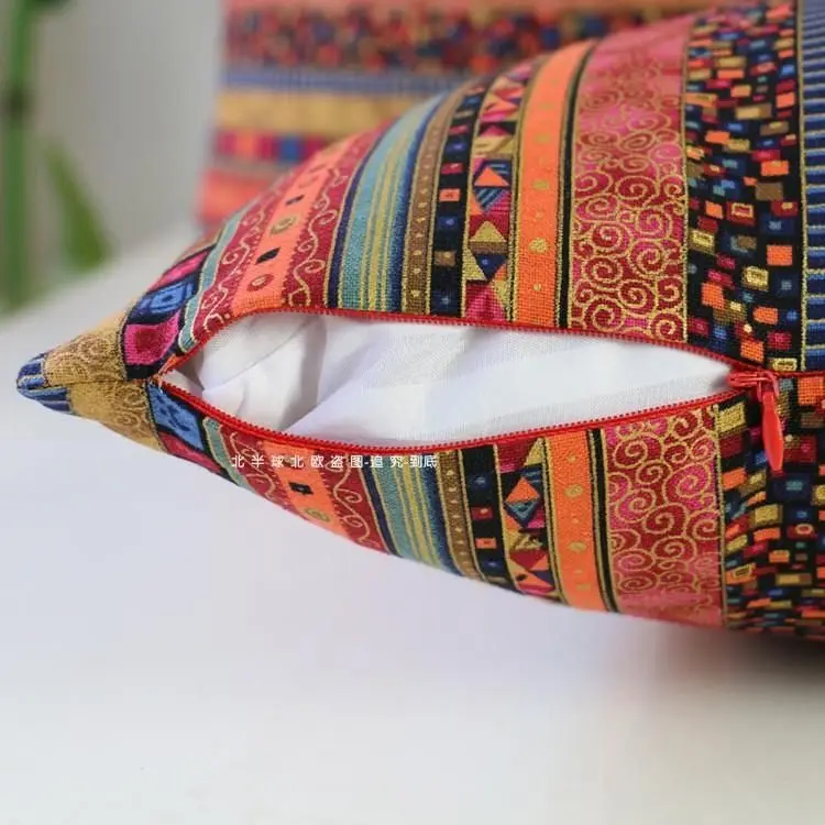 Bohemian Ethnic Pillowcase Türkiye Cotton Linen Pillows Case Decor Home Garden Chair Pillow Cover for Sofa Bed Living Room 45x45