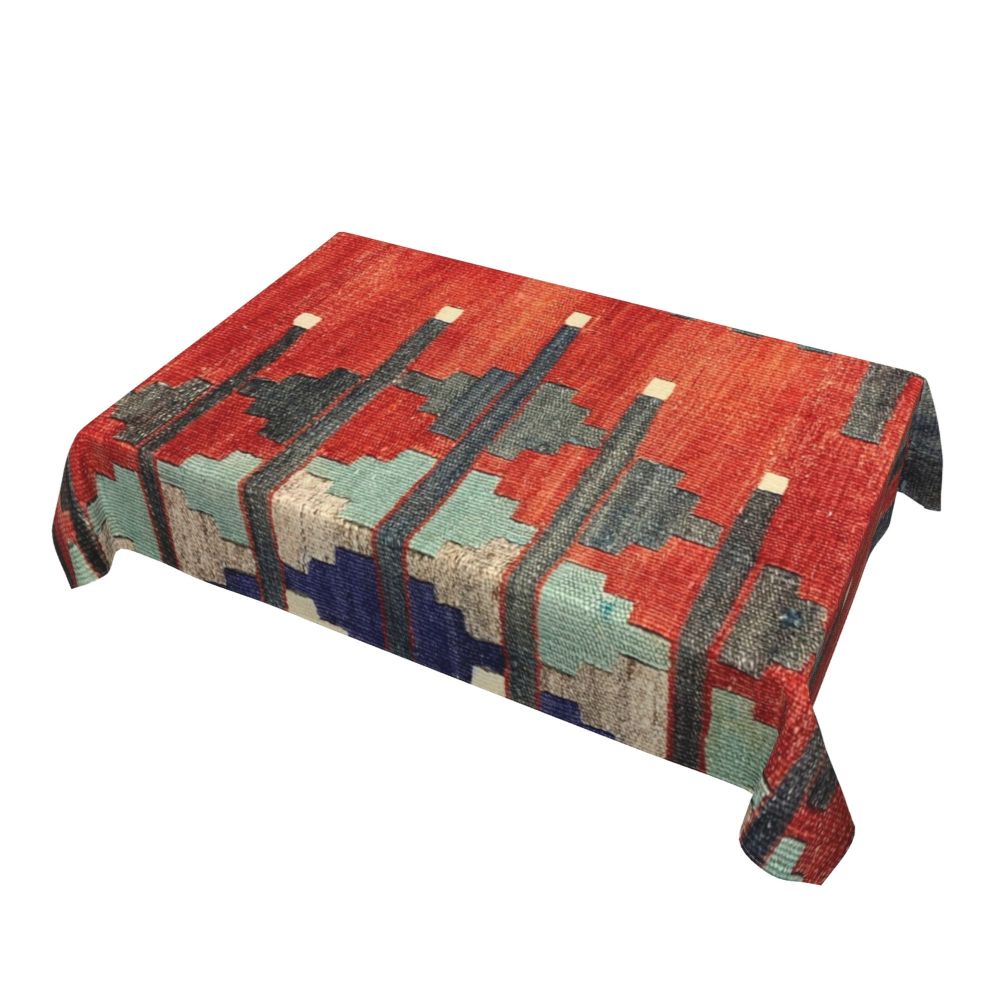 Cal Antique Turkish Kilim Tablecloth Backing Elastic Edge Table Covers Bohemian Ethnic Vintage Persian Carpet Tribal Table Cloth