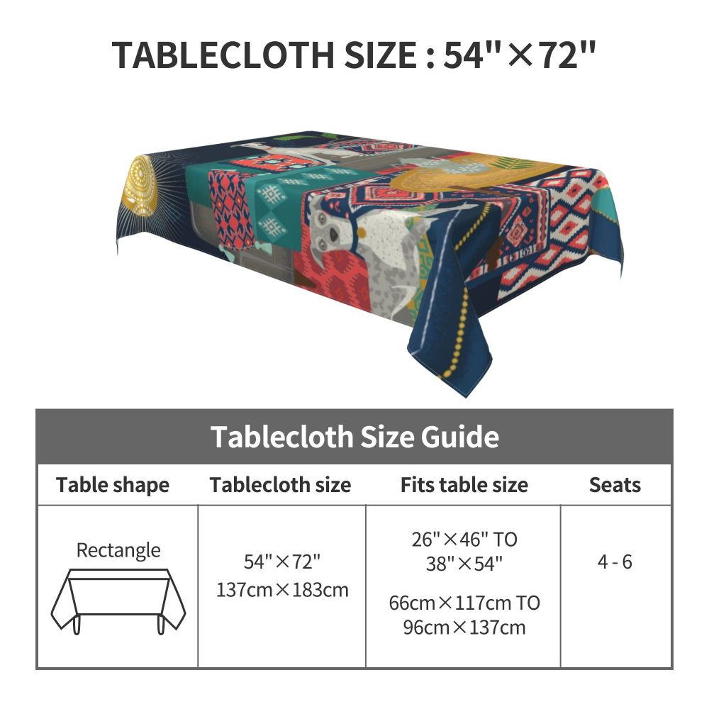 Cal Antique Turkish Kilim Tablecloth Backing Elastic Edge Table Covers Bohemian Ethnic Vintage Persian Carpet Tribal Table Cloth