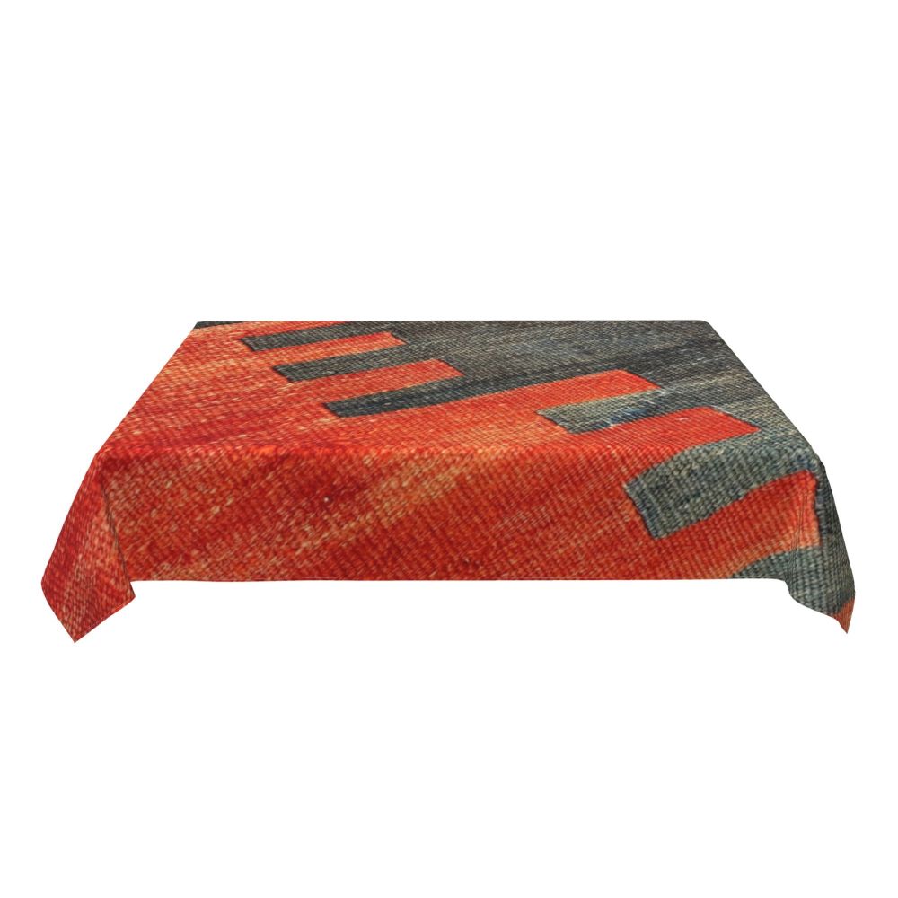 Cal Antique Turkish Kilim Tablecloth Backing Elastic Edge Table Covers Bohemian Ethnic Vintage Persian Carpet Tribal Table Cloth