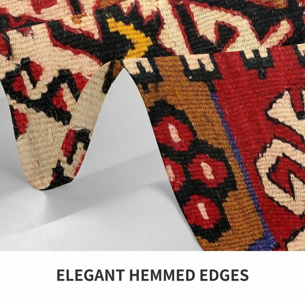 Cal Antique Turkish Kilim Tablecloth Backing Elastic Edge Table Covers Bohemian Ethnic Vintage Persian Carpet Tribal Table Cloth