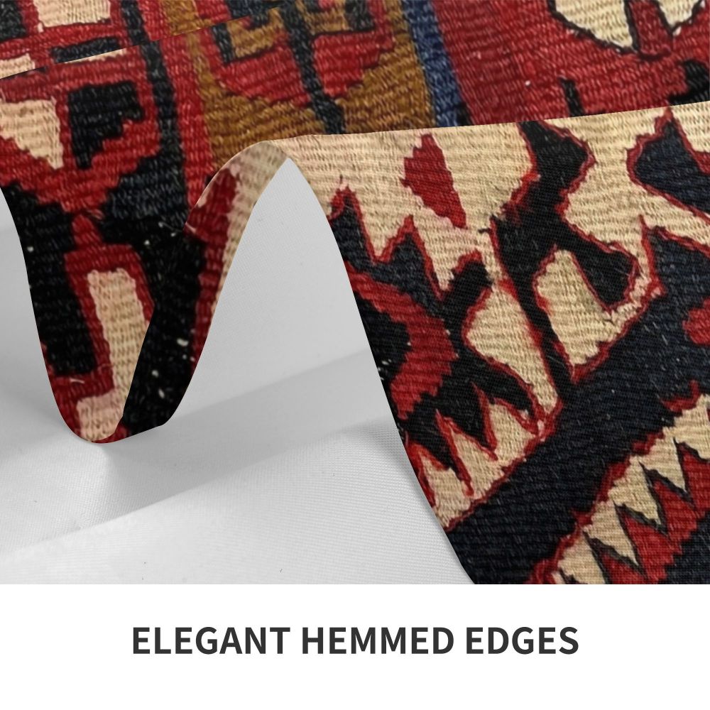 Cal Antique Turkish Kilim Tablecloth Backing Elastic Edge Table Covers Bohemian Ethnic Vintage Persian Carpet Tribal Table Cloth