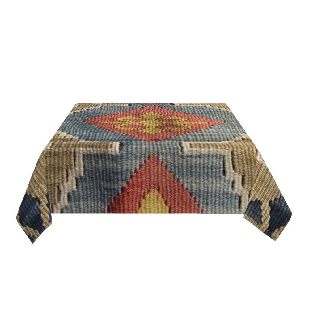 Cal Antique Turkish Kilim Tablecloth Backing Elastic Edge Table Covers Bohemian Ethnic Vintage Persian Carpet Tribal Table Cloth