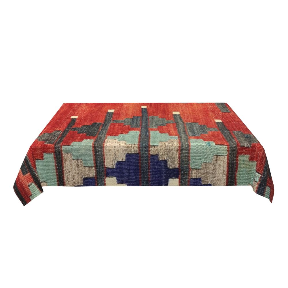 Cal Antique Turkish Kilim Tablecloth Backing Elastic Edge Table Covers Bohemian Ethnic Vintage Persian Carpet Tribal Table Cloth