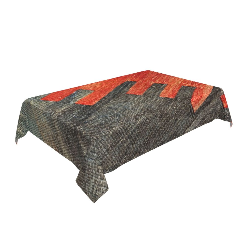 Cal Antique Turkish Kilim Tablecloth Backing Elastic Edge Table Covers Bohemian Ethnic Vintage Persian Carpet Tribal Table Cloth