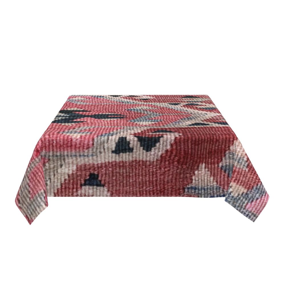 Cal Antique Turkish Kilim Tablecloth Backing Elastic Edge Table Covers Bohemian Ethnic Vintage Persian Carpet Tribal Table Cloth