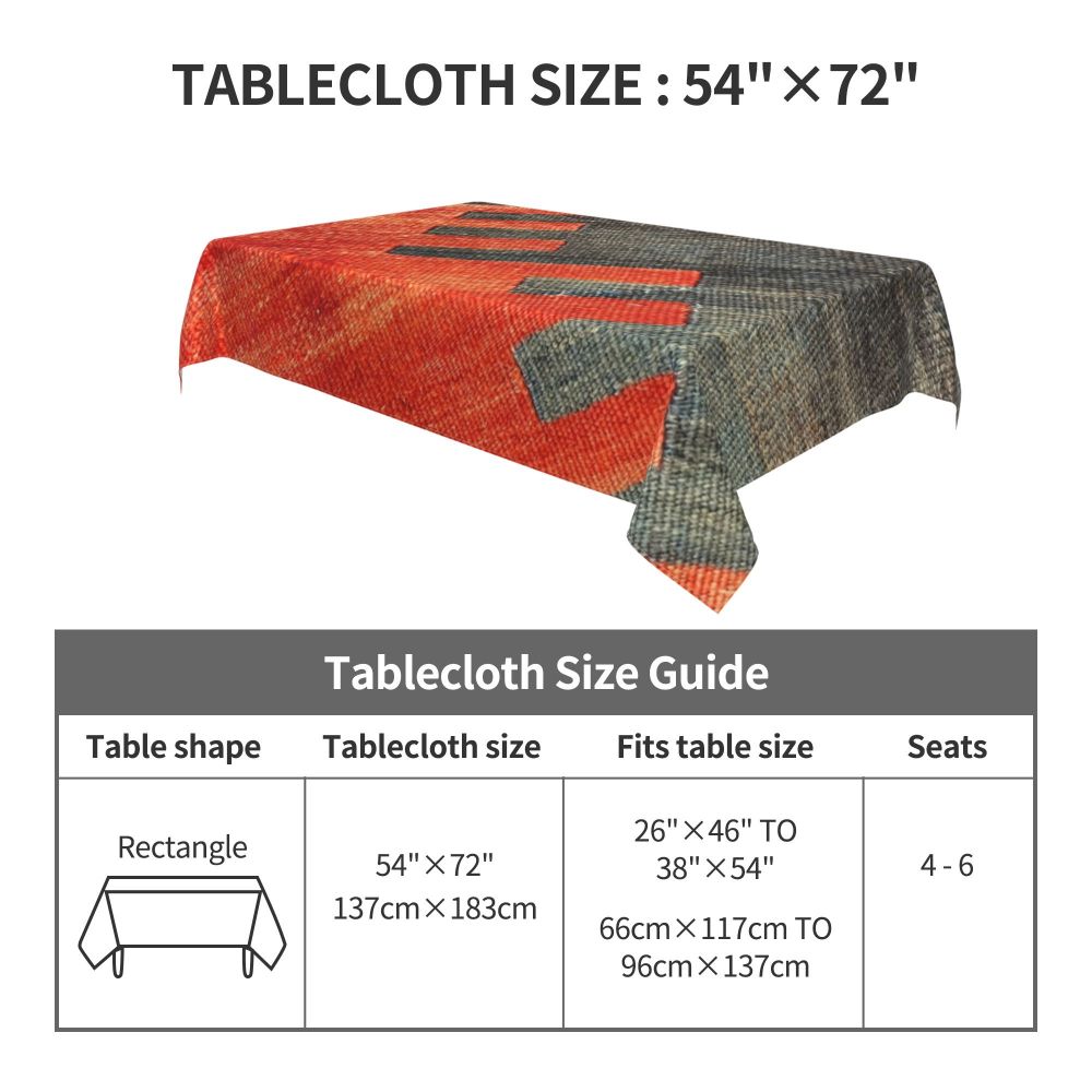 Cal Antique Turkish Kilim Tablecloth Backing Elastic Edge Table Covers Bohemian Ethnic Vintage Persian Carpet Tribal Table Cloth
