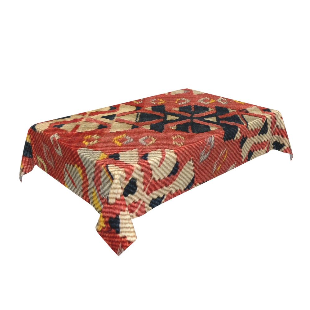 Cal Antique Turkish Kilim Tablecloth Backing Elastic Edge Table Covers Bohemian Ethnic Vintage Persian Carpet Tribal Table Cloth