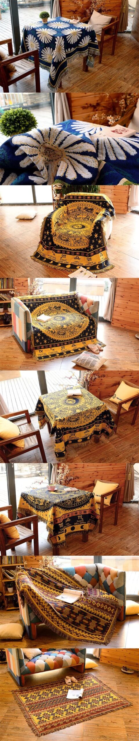 Europe Pink Sofa Throw Blanket Cotton Thread Knitted Blanket With Tassel Geometry Bohemian Sofa Cover Bed Blanket Home Decor
