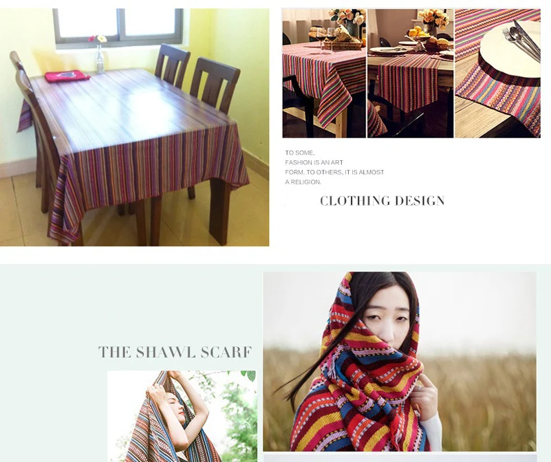 Bohemian Ethnic Style Striped Jacquard Fabric Geometric Yarn Dyed Pattern For Sewing Accessories Home Decor Textile By Meters