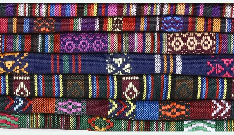 Bohemian Ethnic Style Striped Jacquard Fabric Geometric Yarn Dyed Pattern For Sewing Accessories Home Decor Textile By Meters