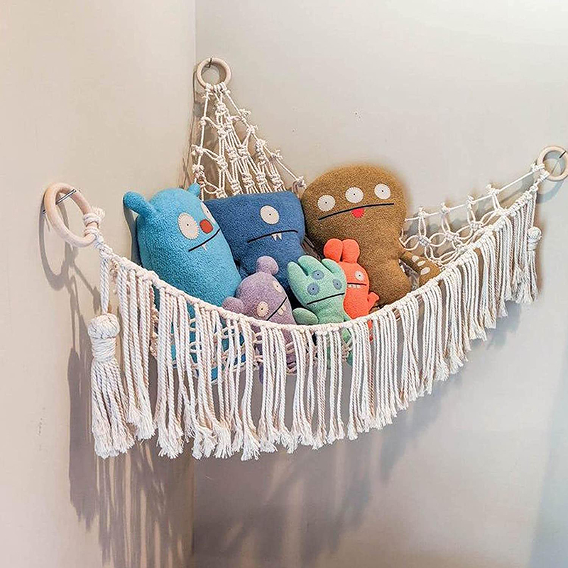 Soft Large Toy Hammock Mesh Kids Bedroom Storage Nursery Teddy Bear Net Child Organizer Stuffed Towels Tidy Soft Storage