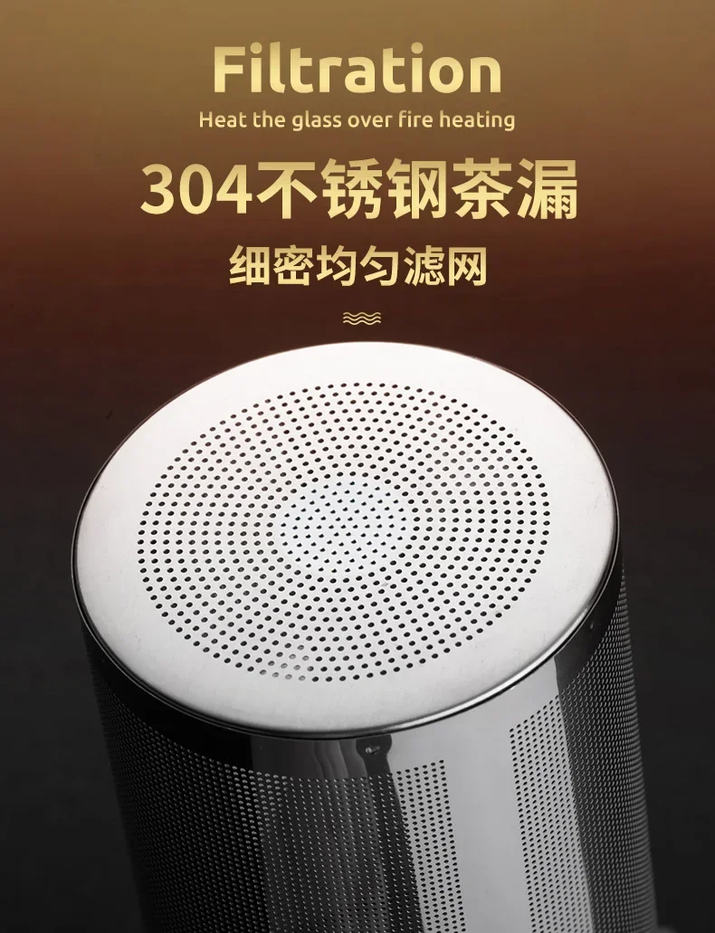 Heat Resistant Glass Teapot With Stainless Steel Tea Strainer Infuser Flower Kettle Kung Fu Teawear Set Puer Oolong Pot 1300ML