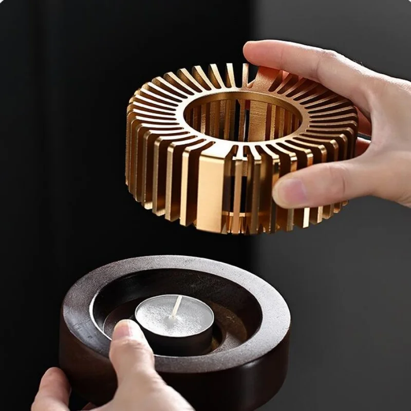 Aluminum Alloy Teapot Warmer Coffee Warmer for Desk Cup Heater Candle Heater Stove for Heating Coffee Tea Water Milk and Cocoa