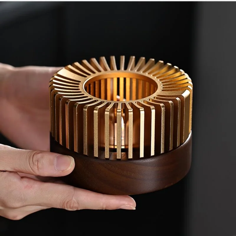 Aluminum Alloy Teapot Warmer Coffee Warmer for Desk Cup Heater Candle Heater Stove for Heating Coffee Tea Water Milk and Cocoa