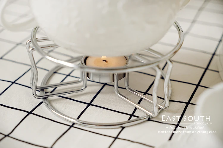 Creative Stainless Steel Candle Holder Teapot Tea Set Heating Warmer Base Coffee Milk Candle Tea Stove Tea Warmer Accessories