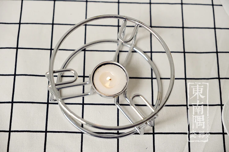 Creative Stainless Steel Candle Holder Teapot Tea Set Heating Warmer Base Coffee Milk Candle Tea Stove Tea Warmer Accessories
